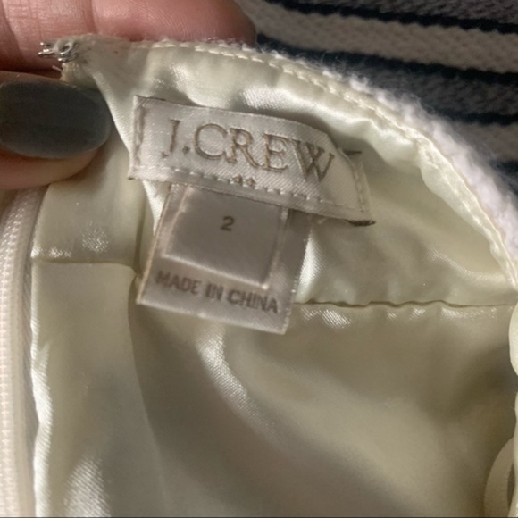 J.Crew Striped Terry Embroidered Pencil Skirt - Picture 4 of 11